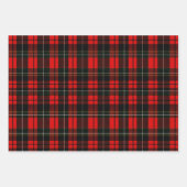 Modern Wallace Red Scottish Tartan Plaid Pattern ラッピングペーパーシート (正面)