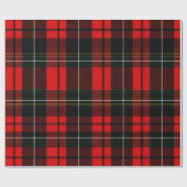 Modern Wallace Red Scottish Tartan Plaid Pattern ラッピングペーパー (フラット)