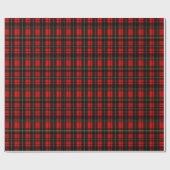 Modern Wallace Red Scottish Tartan Plaid Pattern ラッピングペーパー (フラット)