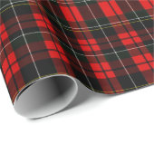 Modern Wallace Red Scottish Tartan Plaid Pattern ラッピングペーパー (ロールコーナー)