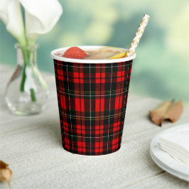 Modern Wallace Red Scottish Tartan Plaid Pattern 紙コップ