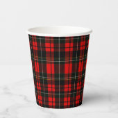 Modern Wallace Red Scottish Tartan Plaid Pattern 紙コップ (裏面)