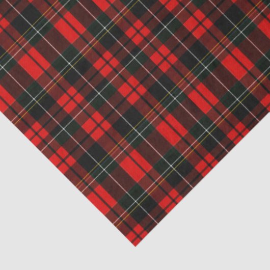 Modern Wallace Red Scottish Tartan Plaid Pattern 薄葉紙 (詳細)