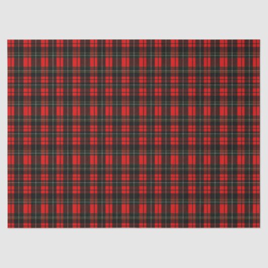 Modern Wallace Red Scottish Tartan Plaid Pattern 薄葉紙 (正面)