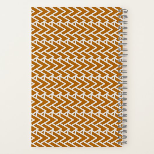 Modern Warm Gold Geometric Pattern ノートブック (裏面)