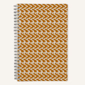 Modern Warm Gold Geometric Pattern ノートブック (正面)