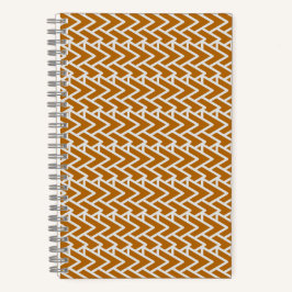 Modern Warm Gold Geometric Pattern ノートブック