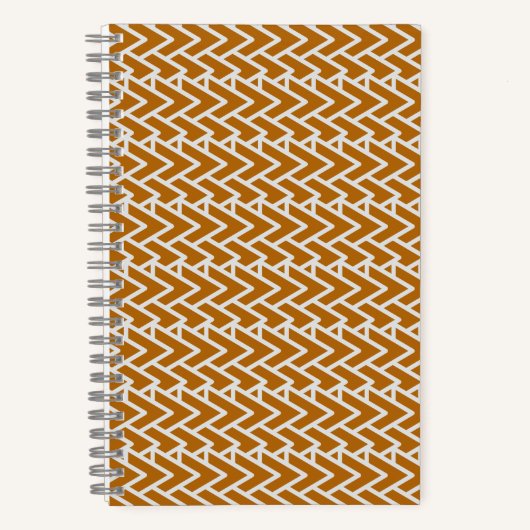 Modern Warm Gold Geometric Pattern ノートブック (正面)