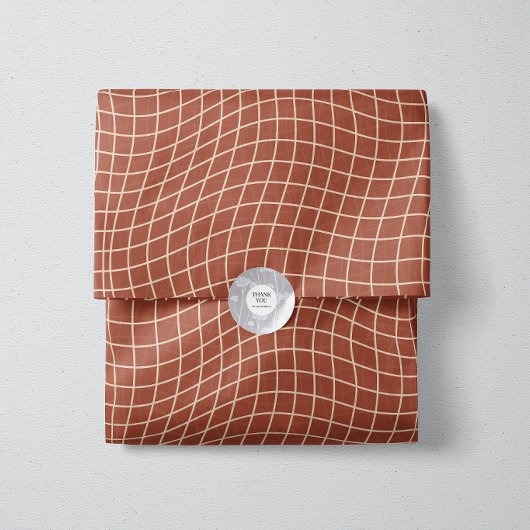 Modern Warped Grid | Minimalist Fluid Geometric 薄葉紙