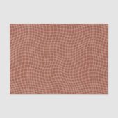 Modern Warped Grid | Minimalist Fluid Geometric 薄葉紙 (正面)