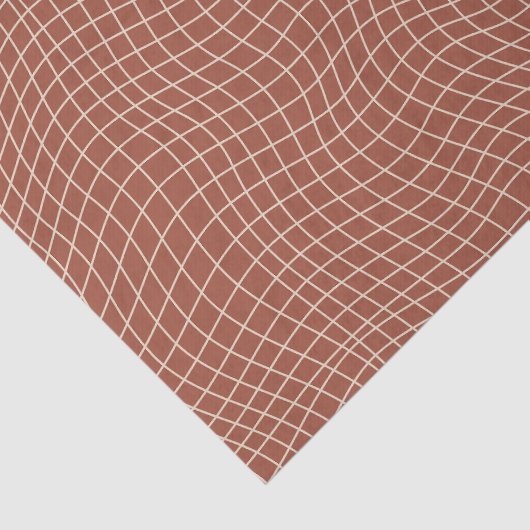 Modern Warped Grid | Minimalist Fluid Geometric 薄葉紙 (詳細)