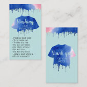 Modern Washing Instructions Clothing Shirt CaRES 名刺 (正面/裏面)