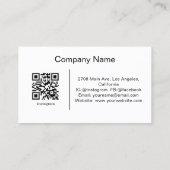 Modern Watercolor Beach Vacation Rental QR Code 名刺 (裏面)