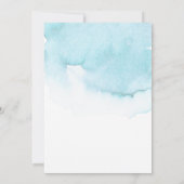 Modern Watercolor Blue BOY Holy Confirmation 招待状 (裏面)