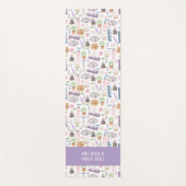 Modern Watercolor Boho Zen Yoga Aesthetic Pattern  ヨガマット (正面)