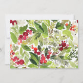 Modern watercolor botanical joy chic elegant シーズンカード (裏面)