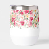 Modern Watercolor Bright Pink Floral Wedding (右面)