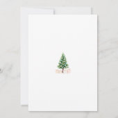 Modern Watercolor Christmas Tree Party Invitation  招待状 (裏面)