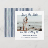 Modern Watercolor Coastal Seascape Wedding セーブザデート (正面/裏面)