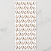 Modern Watercolor Coastal Seascape Wedding メニュー (裏面)