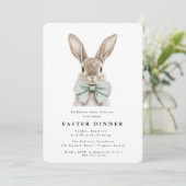 Modern Watercolor Easter Dinner  Invitation  招待状 (スタンド正面)