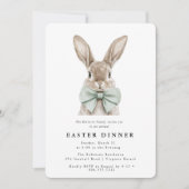 Modern Watercolor Easter Dinner  Invitation  招待状 (正面)