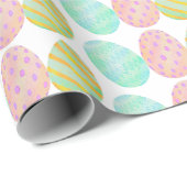 Modern Watercolor Easter Egg Pattern ラッピングペーパー (ロールコーナー)