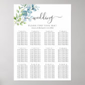 Modern Watercolor Eucalyptus Greenery Wedding ポスター (正面)
