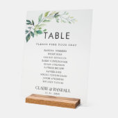 Modern Watercolor Eucalyptus Leaves Greenery アクリルサイン (傾斜)