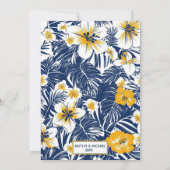 Modern watercolor floral  elegant calligraphy  招待状 (裏面)