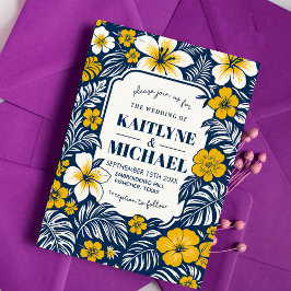 Modern watercolor floral  elegant calligraphy  招待状