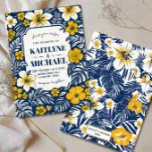 Modern watercolor floral  elegant calligraphy  招待状