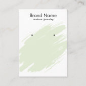 Modern Watercolor Green Jewelry Display Card 名刺 (正面)