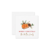 Modern watercolor greenery Christmas  ノートカード (正面/裏面インサイチュ)