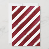 Modern Watercolor "Joy" Candy Cane Baby Shower 招待状 (裏面)