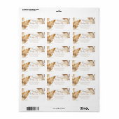 Modern Watercolor Leaf Thanksgiving ラベル (フルシート)