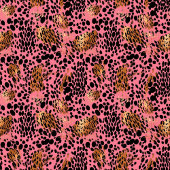 Modern watercolor leopard skin magenta throw フリースブランケット