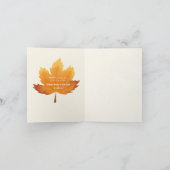 Modern Watercolor Maple Thanksgiving Party Folded 招待状 (内部)