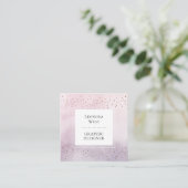  Modern Watercolor Mauve Square Business Card スクエア名刺 (スタンド正面)