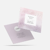  Modern Watercolor Mauve Square Business Card スクエア名刺