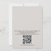 Modern Watercolor Mountain Elegant QR Code Wedding 招待状 (裏面)