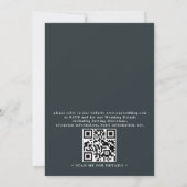 Modern Watercolor Mountain Forest QR Code Wedding 招待状 (裏面)