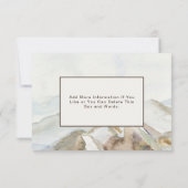 Modern Watercolor Mountains RSVP Card Neutral Tan (裏面)