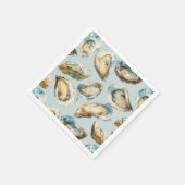 Modern watercolor oysters pattern スタンダードカクテルナプキン (角)