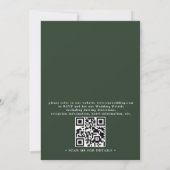 Modern Watercolor Palm Budget QR Code Wedding  招待状 (裏面)