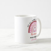 Modern watercolor rainbow teacher thank you コーヒーマグカップ (正面右)