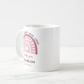 Modern watercolor rainbow teacher thank you コーヒーマグカップ (正面左)