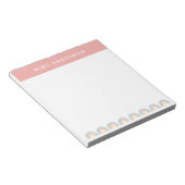 Modern watercolor rainbow teacher thank you gift n ノートパッド (アングル)