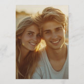 Modern Watercolor Sailing Yacht Save the Date  招待状 (裏面)