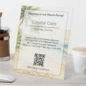 Modern Watercolor Vacation Rental Beach House 台座サイン (インサイチュ)